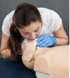 Infant CPR practice